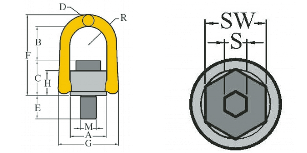 yoke 8-232 UNC Thread