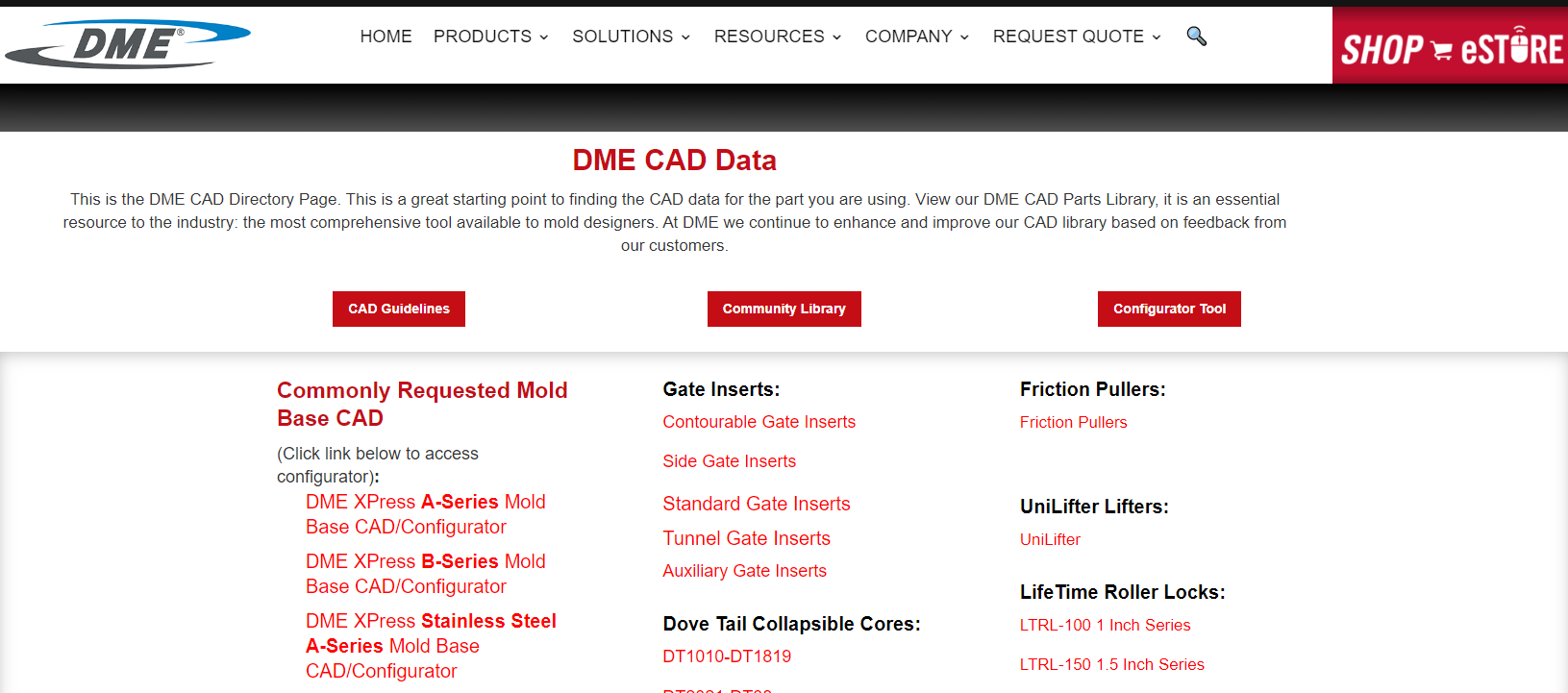 DME CAD Page